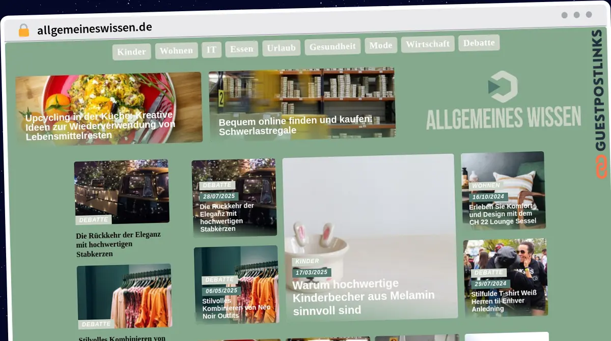Publish Guest Post on allgemeineswissen.de