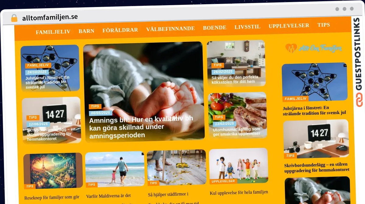 Publish Guest Post on alltomfamiljen.se