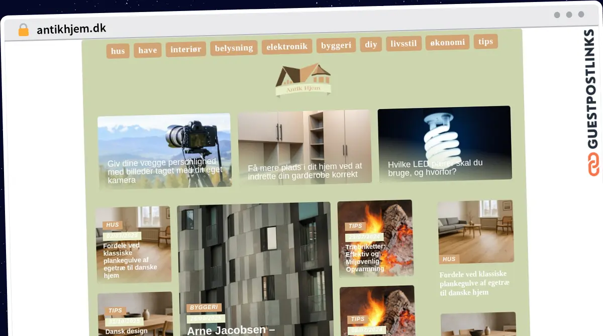 Publish Guest Post on antikhjem.dk