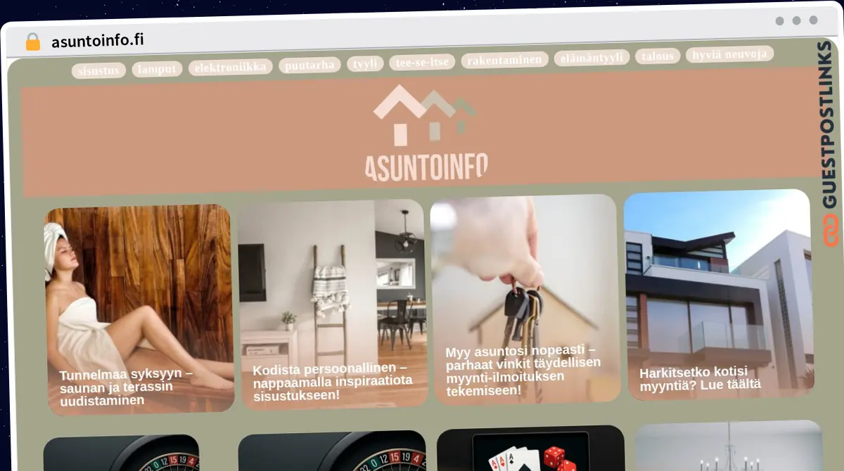 Publish Guest Post on asuntoinfo.fi