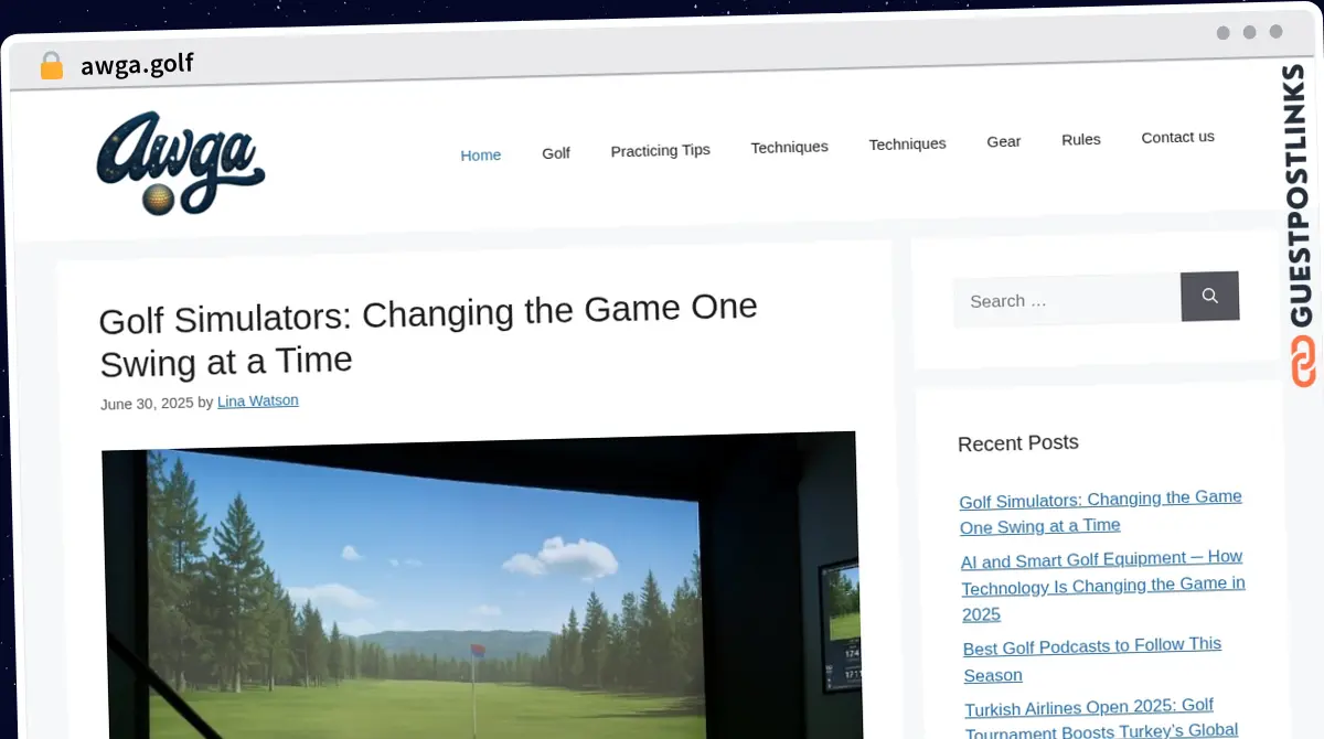 Publish Guest Post on awga.golf