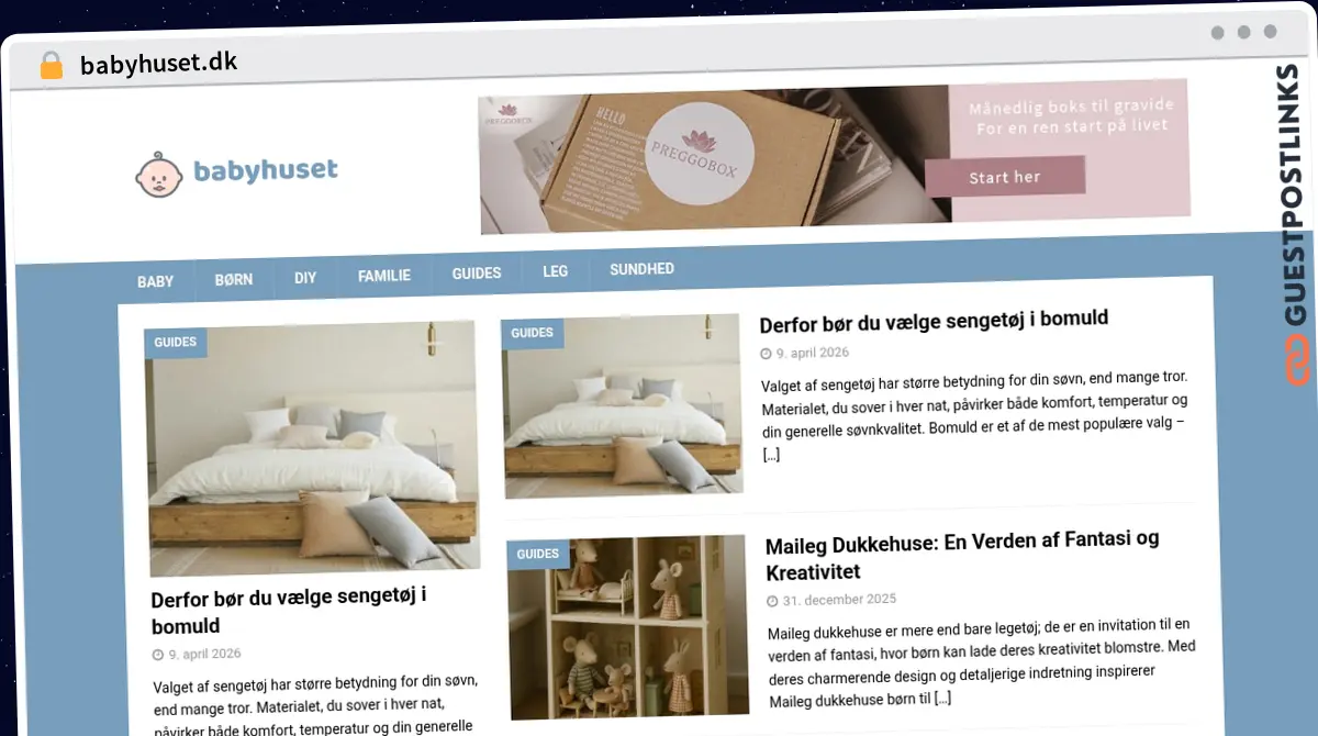 Publish Guest Post on babyhuset.dk