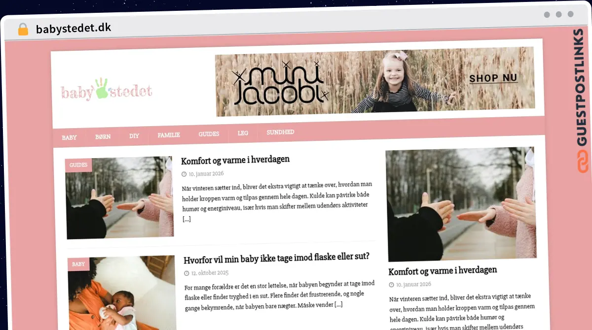 Publish Guest Post on babystedet.dk