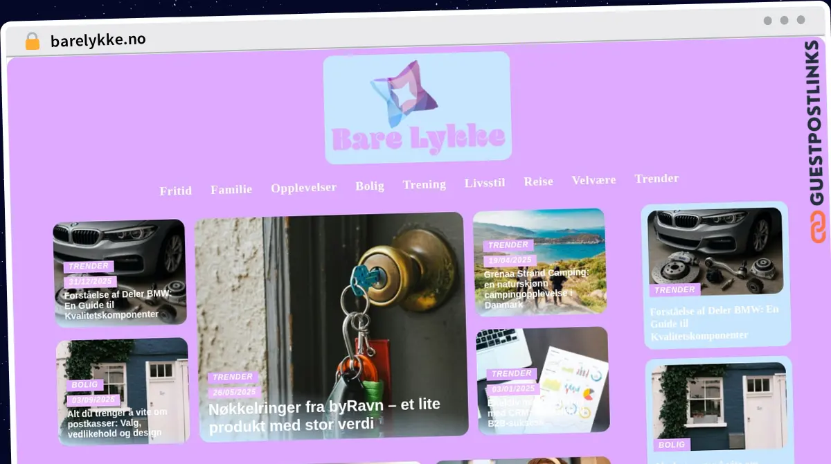 Publish Guest Post on barelykke.no