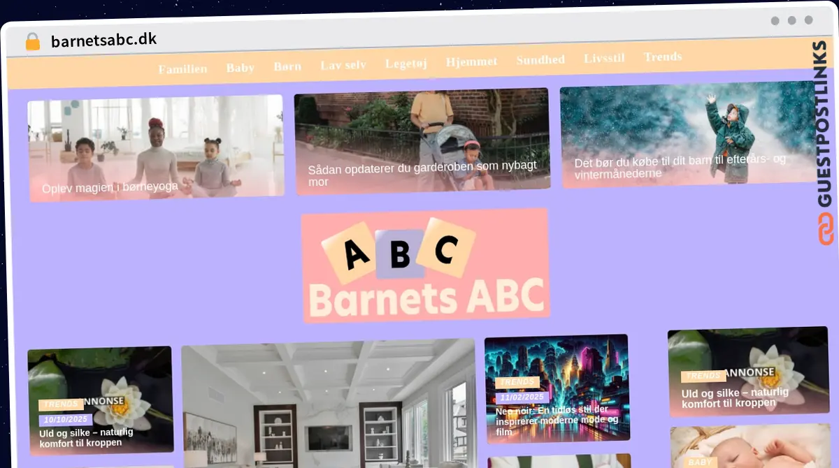 Publish Guest Post on barnetsabc.dk