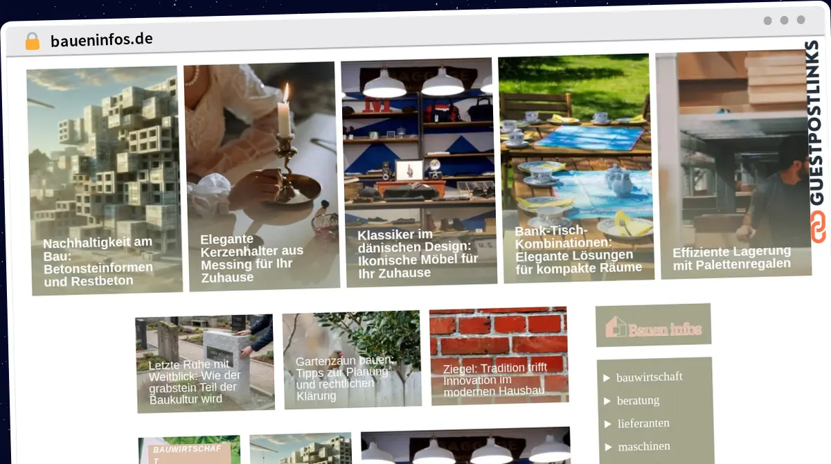 Publish Guest Post on baueninfos.de
