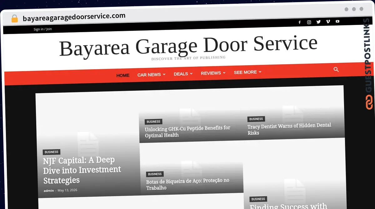 Publish Guest Post on bayareagaragedoorservice.com
