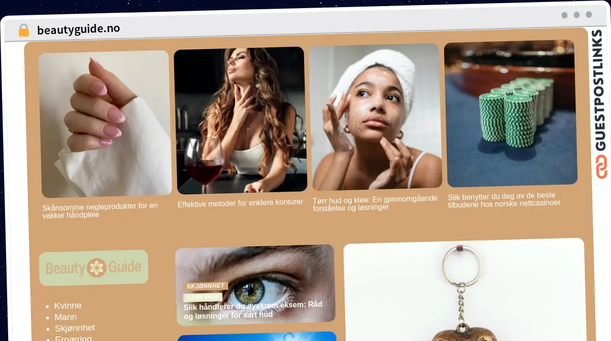 Publish Guest Post on beautyguide.no