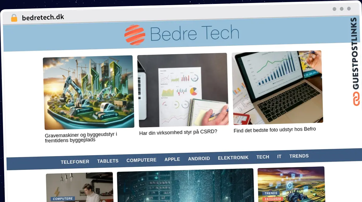 Publish Guest Post on bedretech.dk