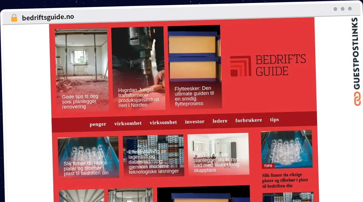 Publish Guest Post on bedriftsguide.no