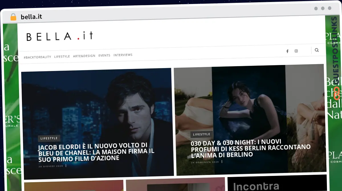 Publish Guest Post on bella.it