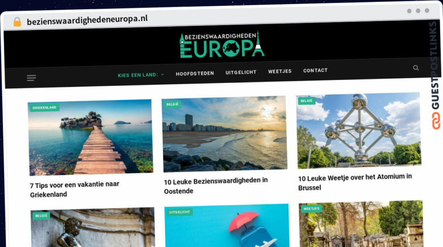 Publish Guest Post on bezienswaardighedeneuropa.nl