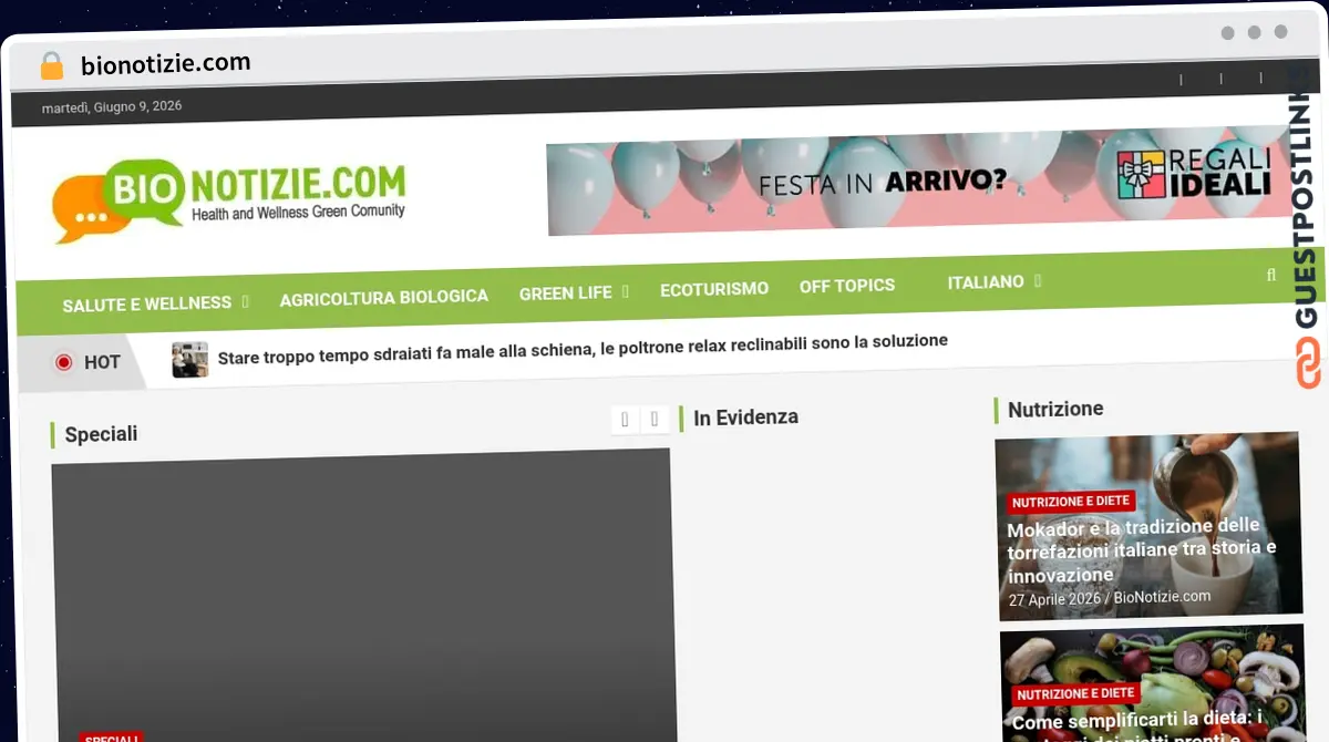 Publish Guest Post on bionotizie.com