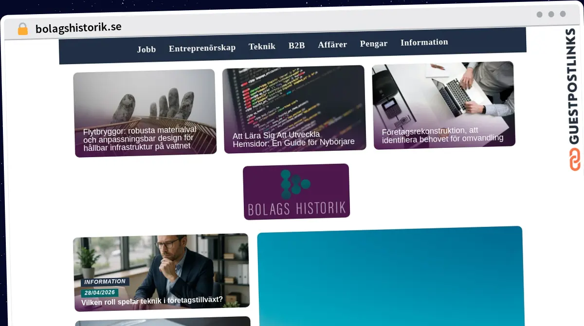 Publish Guest Post on bolagshistorik.se