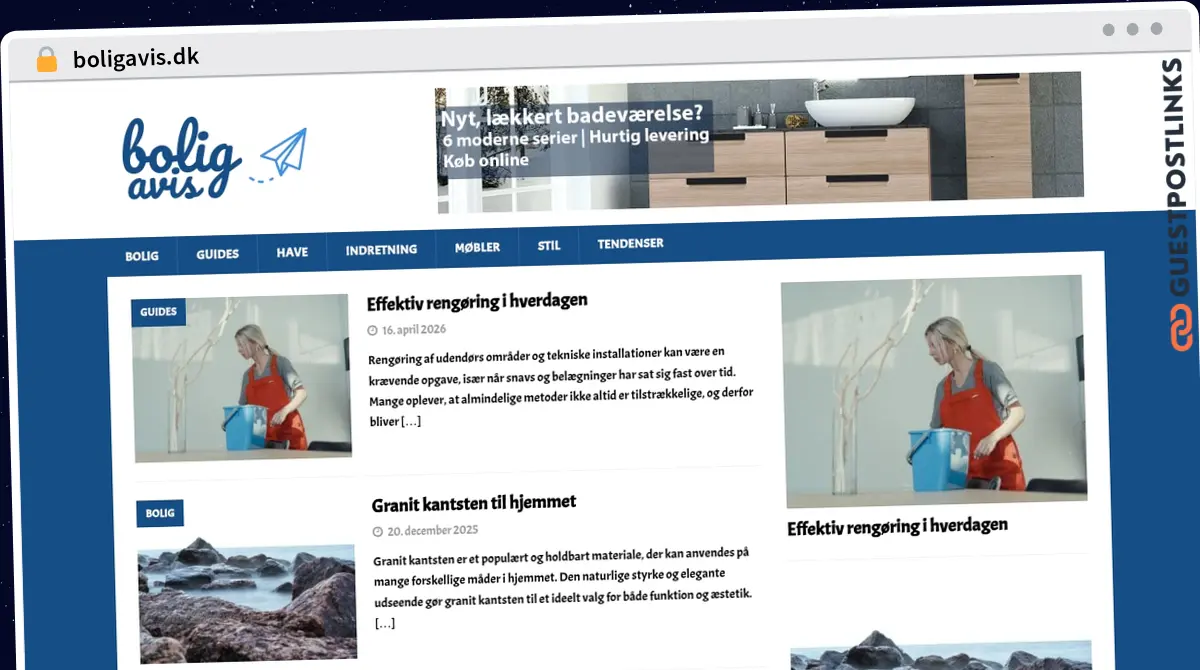 Publish Guest Post on boligavis.dk