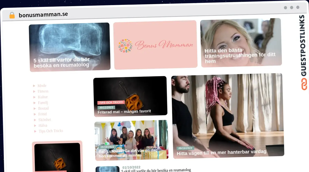 Publish Guest Post on bonusmamman.se