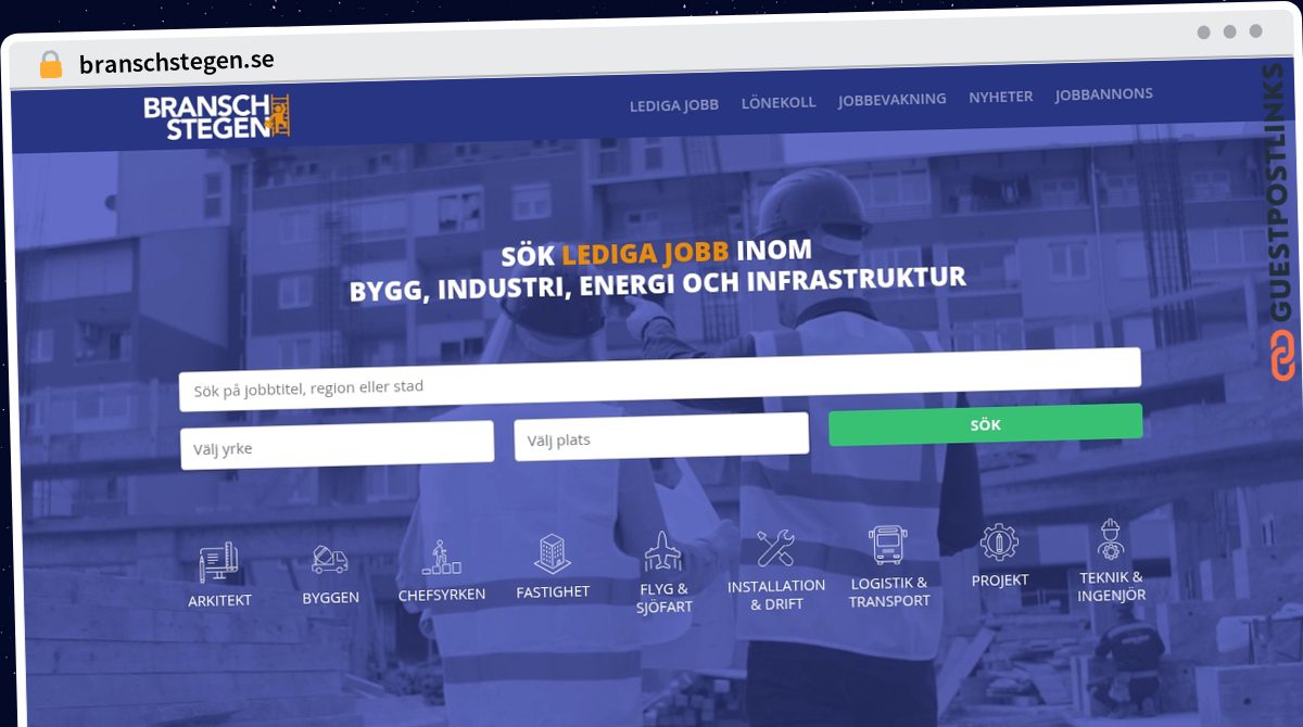Publish Guest Post on branschstegen.se