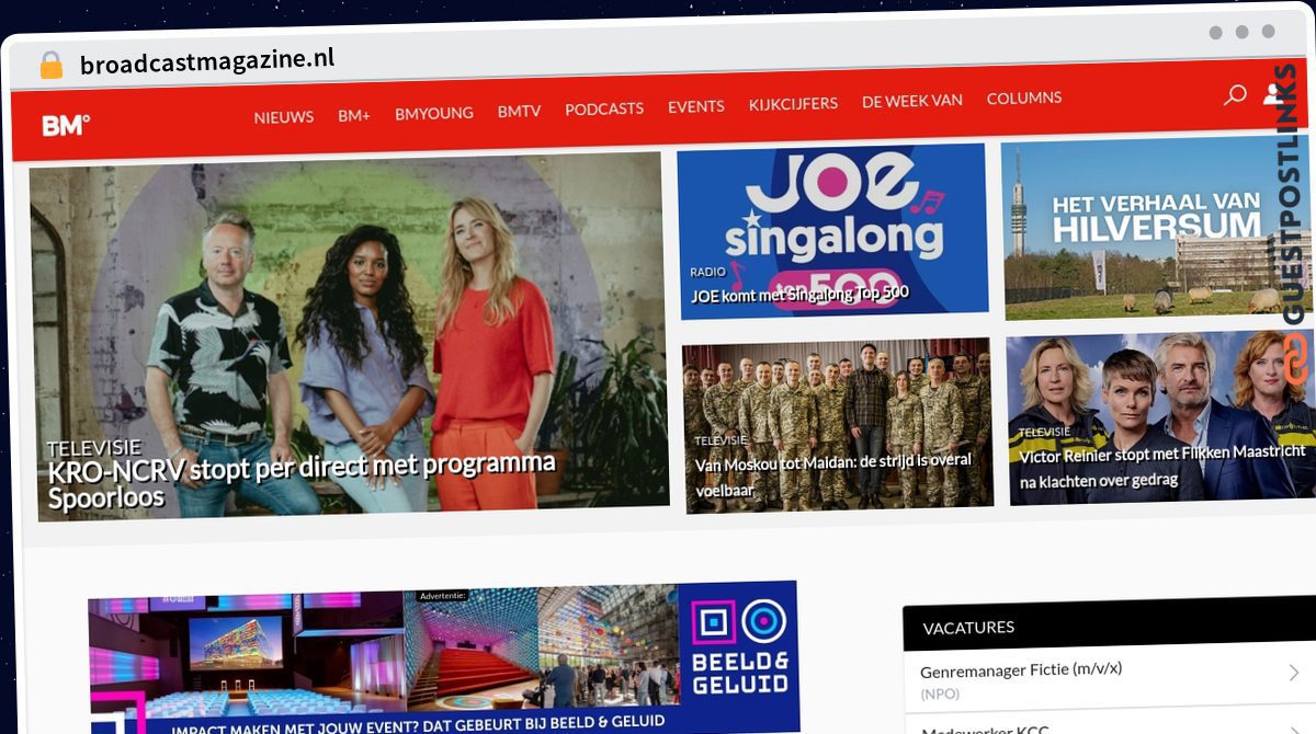 Publish Guest Post on broadcastmagazine.nl