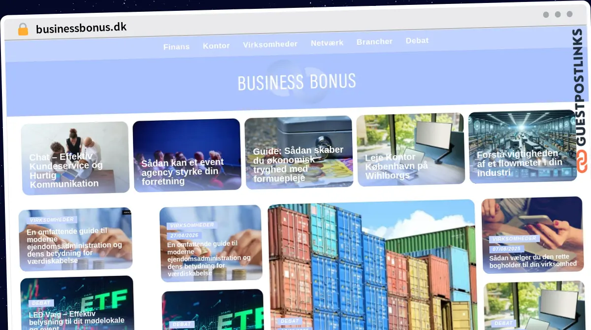 Publish Guest Post on businessbonus.dk