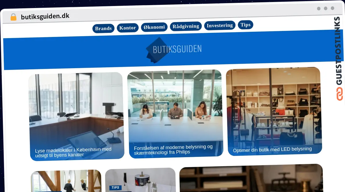 Publish Guest Post on butiksguiden.dk