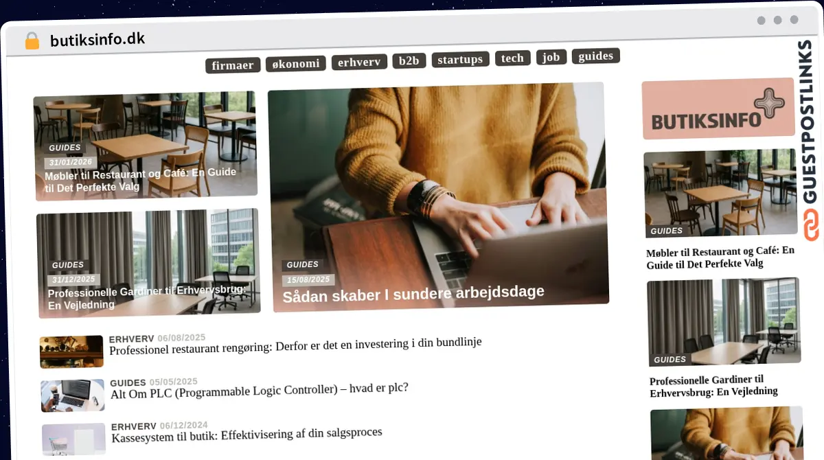 Publish Guest Post on butiksinfo.dk