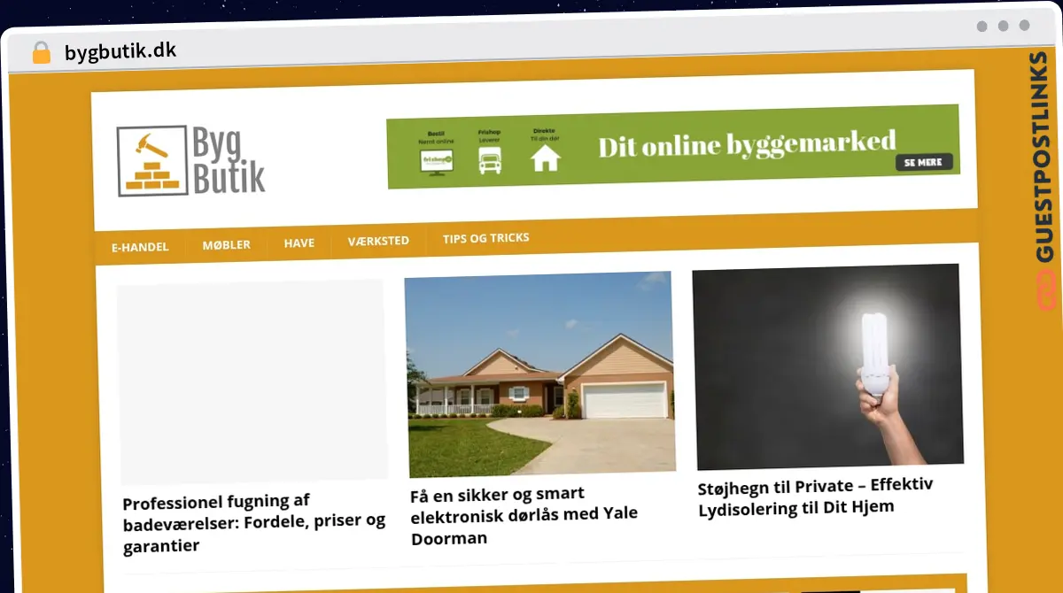 Publish Guest Post on bygbutik.dk