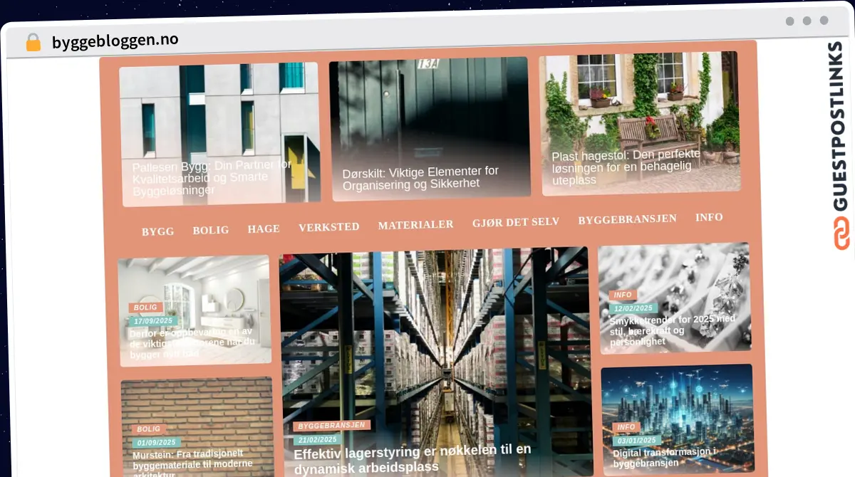 Publish Guest Post on byggebloggen.no