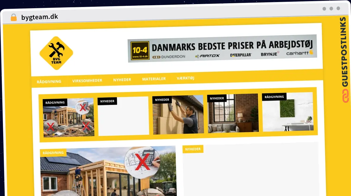 Publish Guest Post on bygteam.dk