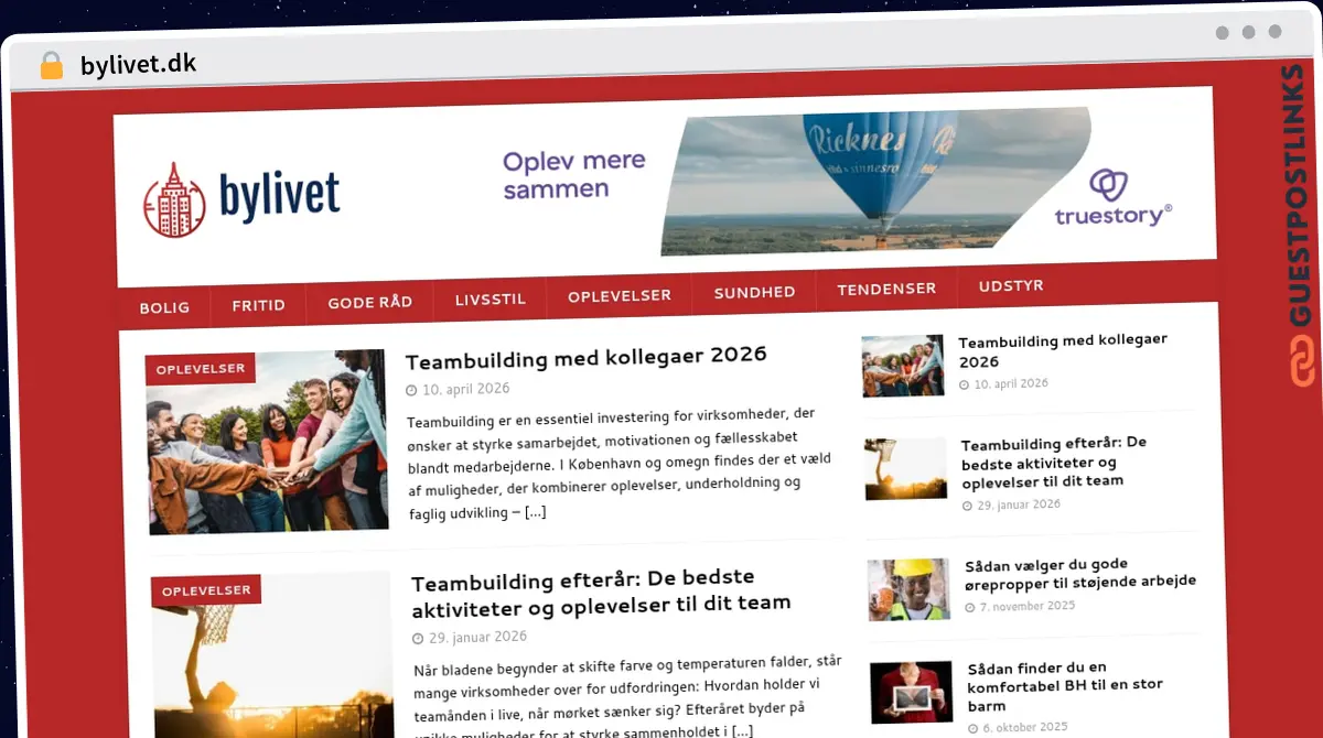 Publish Guest Post on bylivet.dk