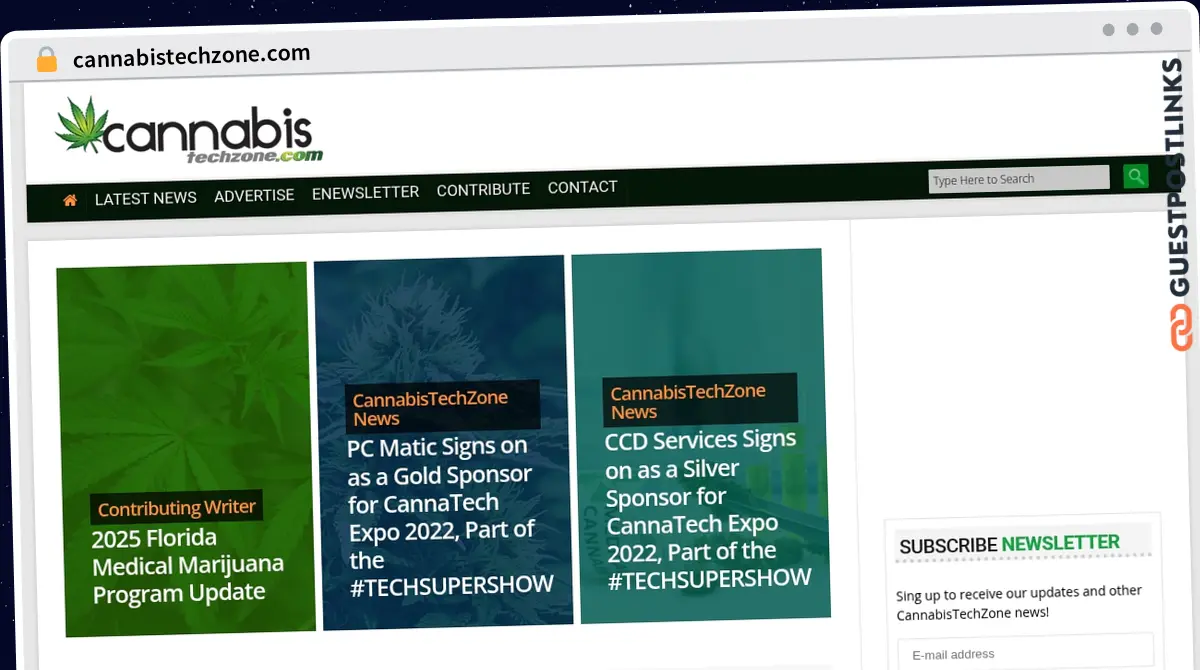 Publish Guest Post on cannabistechzone.com