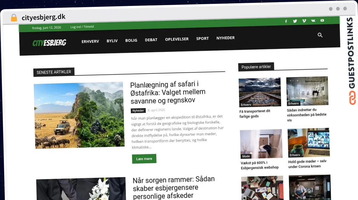 Publish Guest Post on cityesbjerg.dk