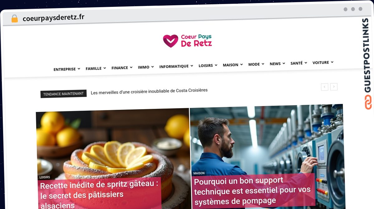 Publish Guest Post on coeurpaysderetz.fr