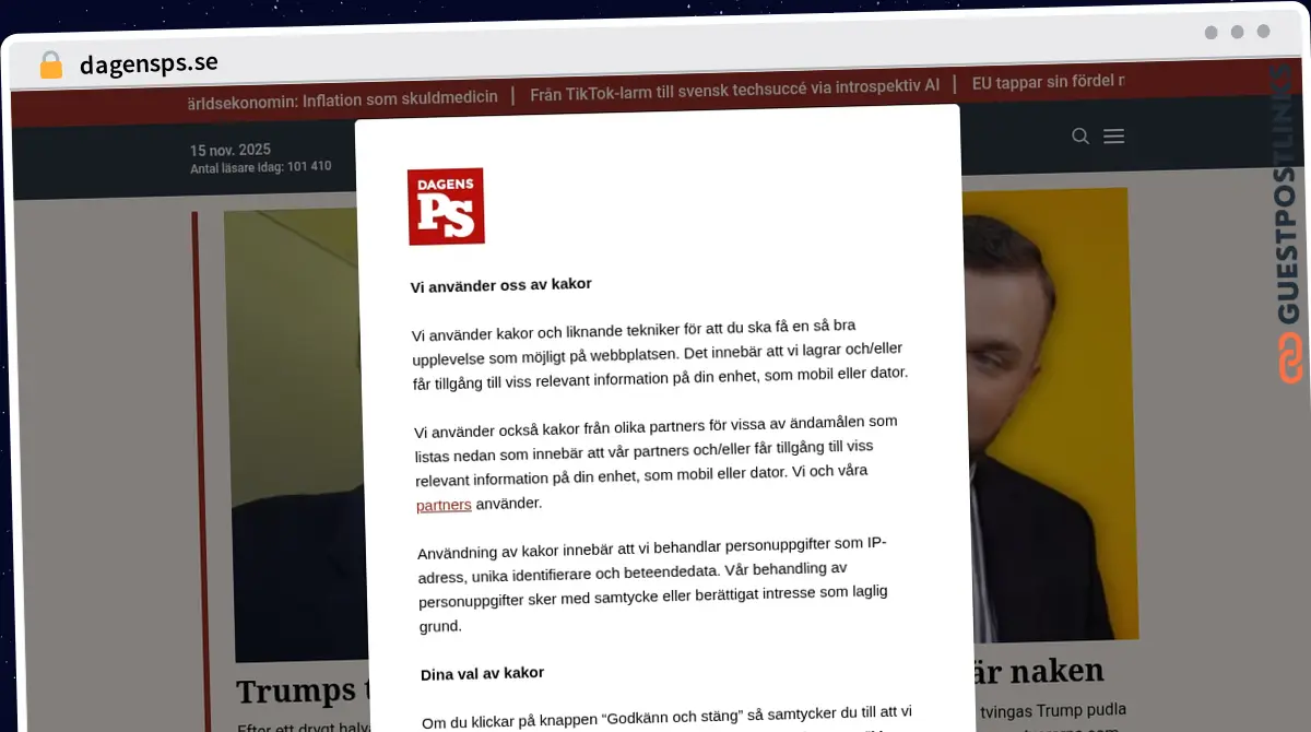 Publish Guest Post on dagensps.se