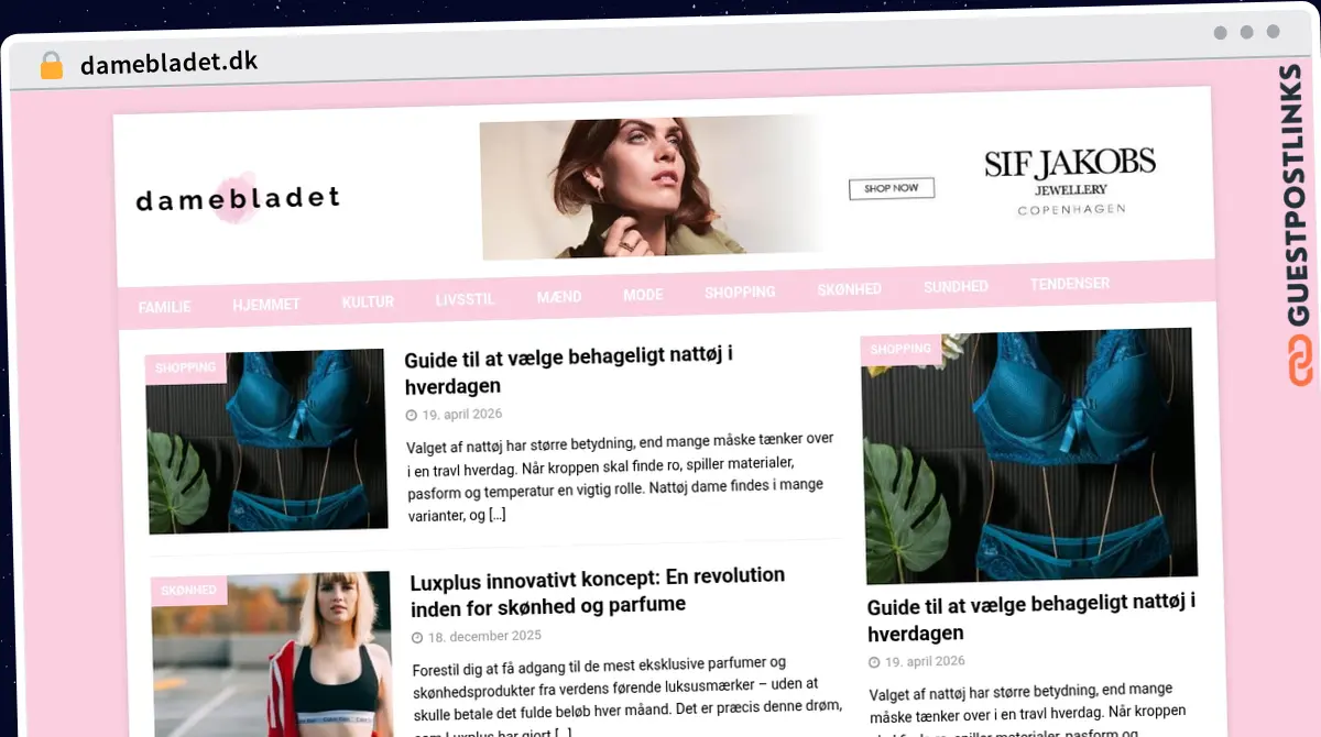 Publish Guest Post on damebladet.dk