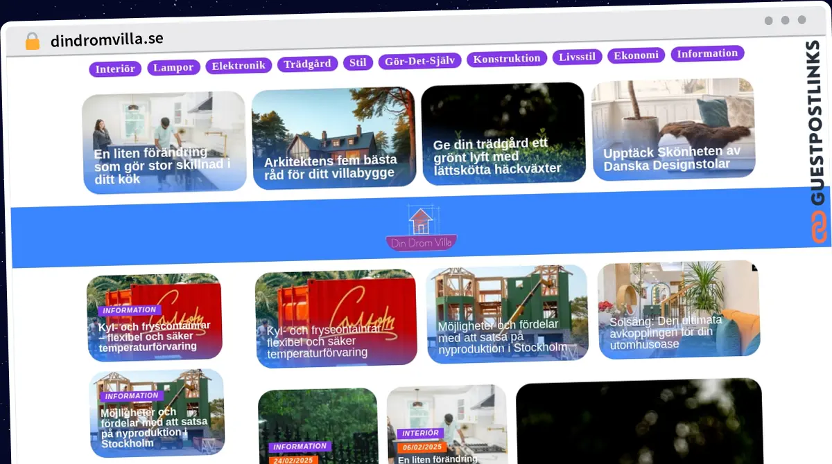 Publish Guest Post on dindromvilla.se