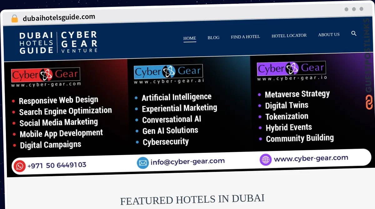 Publish Guest Post on dubaihotelsguide.com