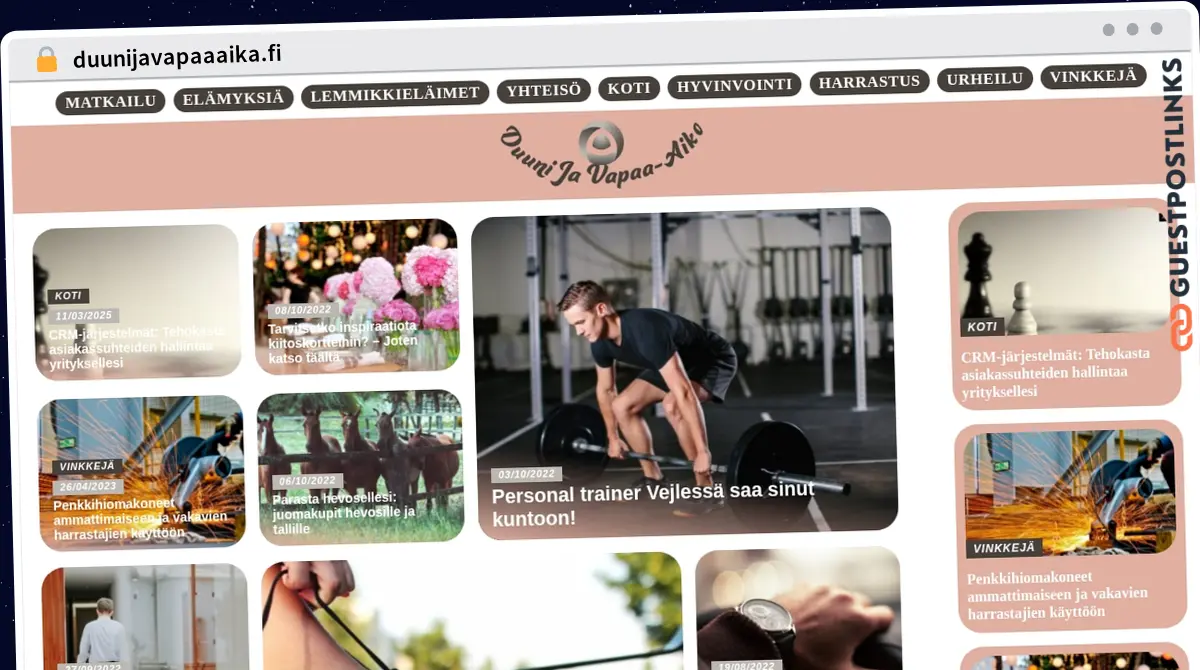 Publish Guest Post on duunijavapaaaika.fi