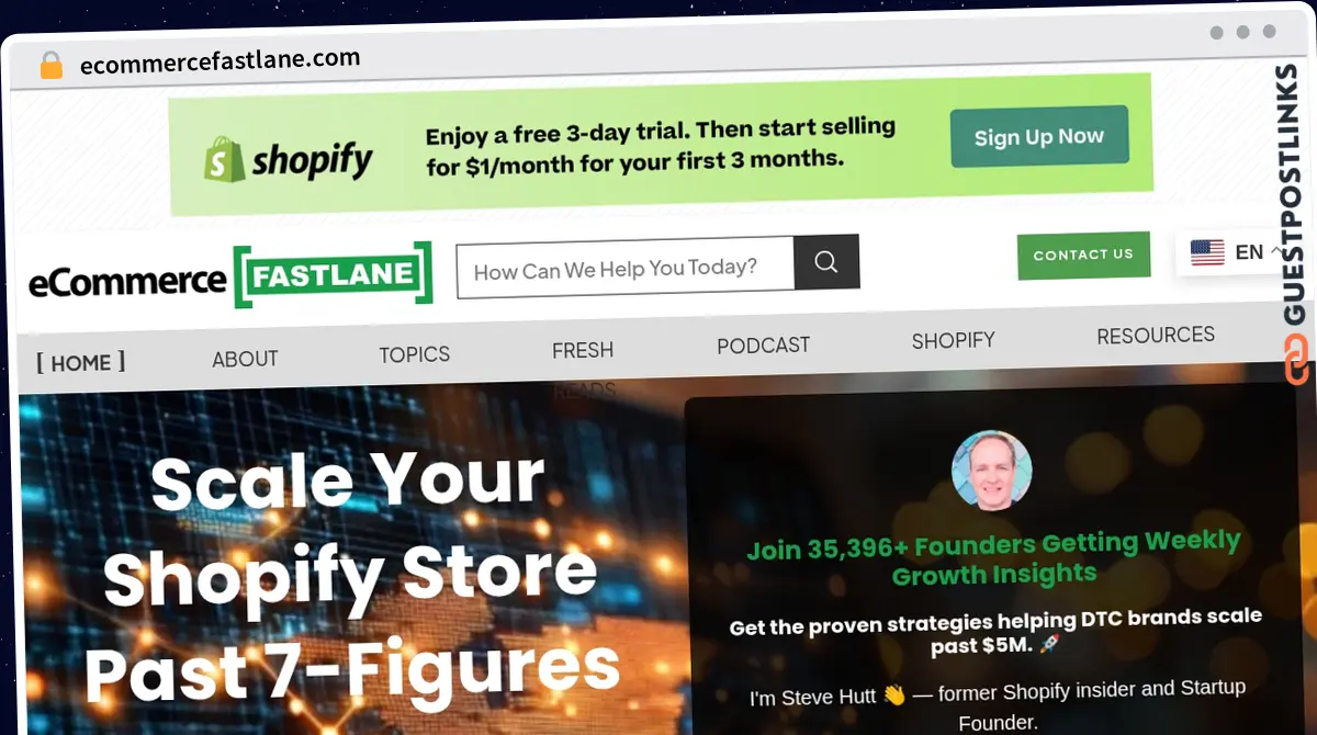 Publish Guest Post on ecommercefastlane.com