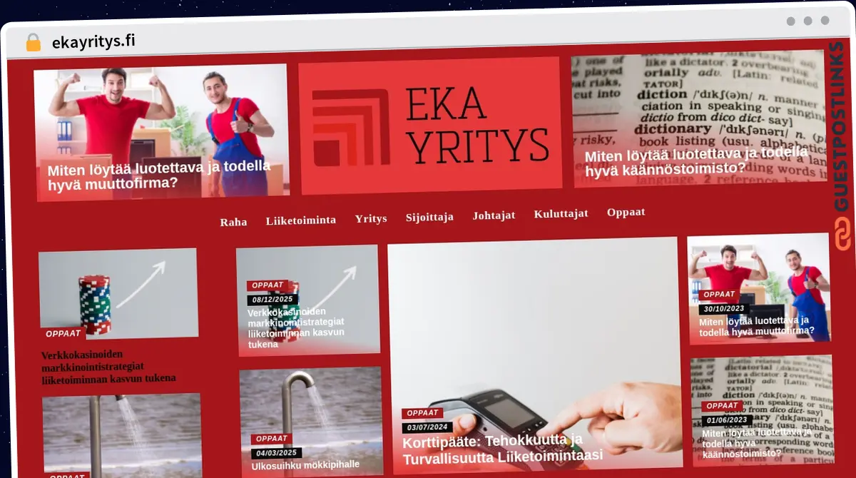 Publish Guest Post on ekayritys.fi