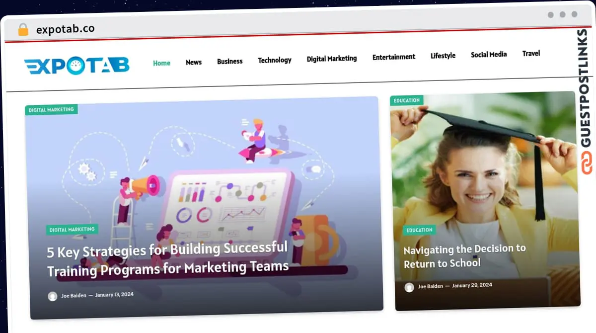 Publish Guest Post on expotab.co