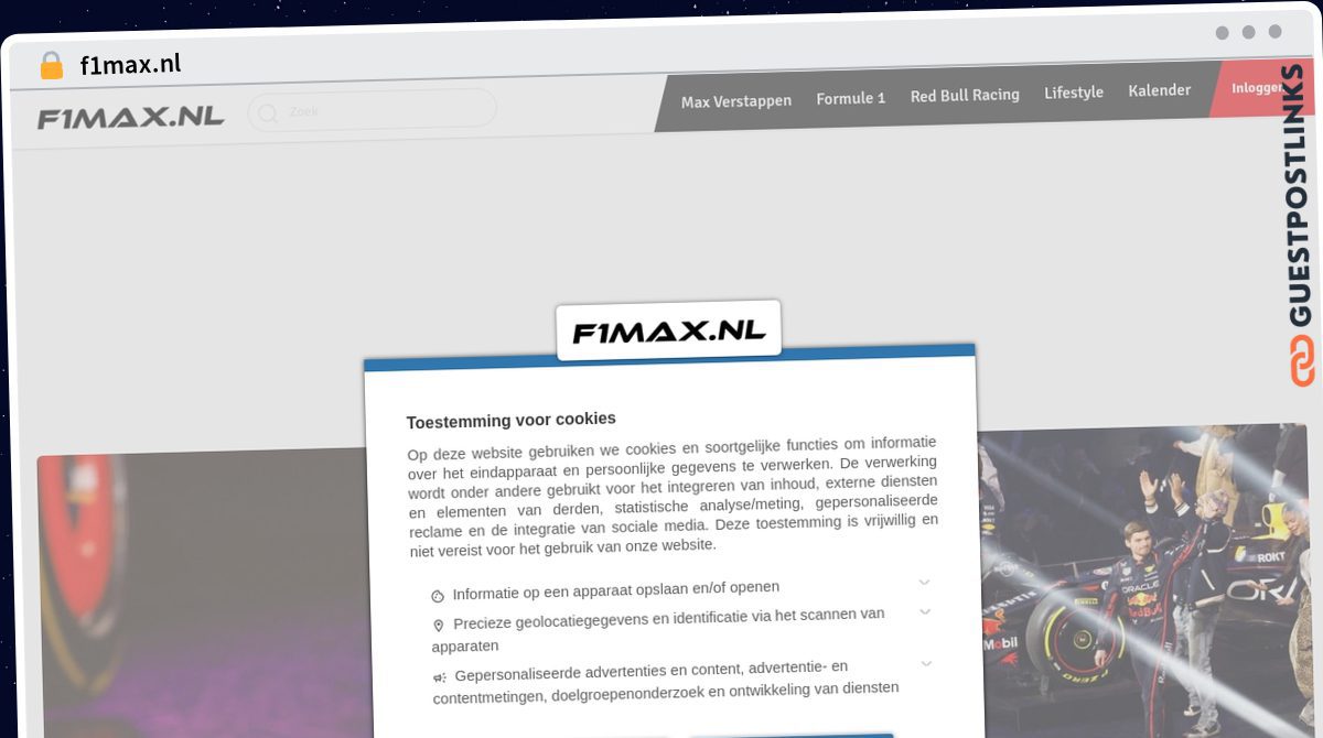 Publish Guest Post on f1max.nl