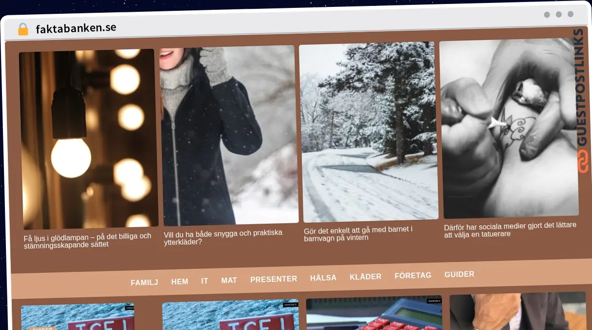 Publish Guest Post on faktabanken.se
