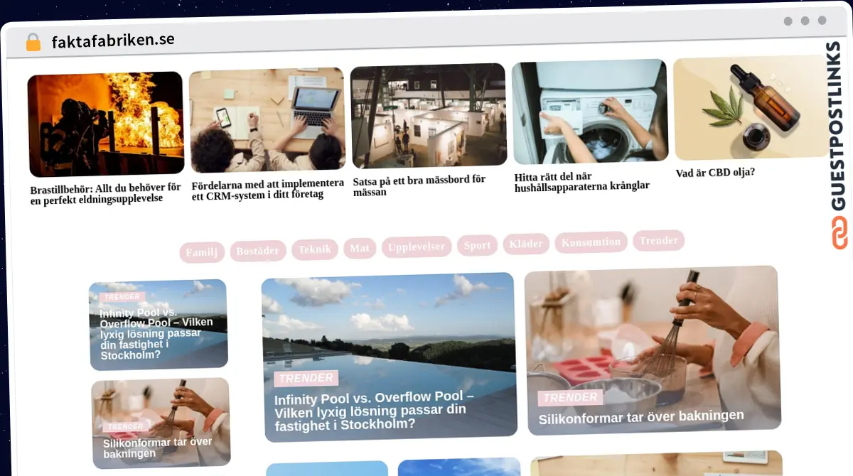 Publish Guest Post on faktafabriken.se