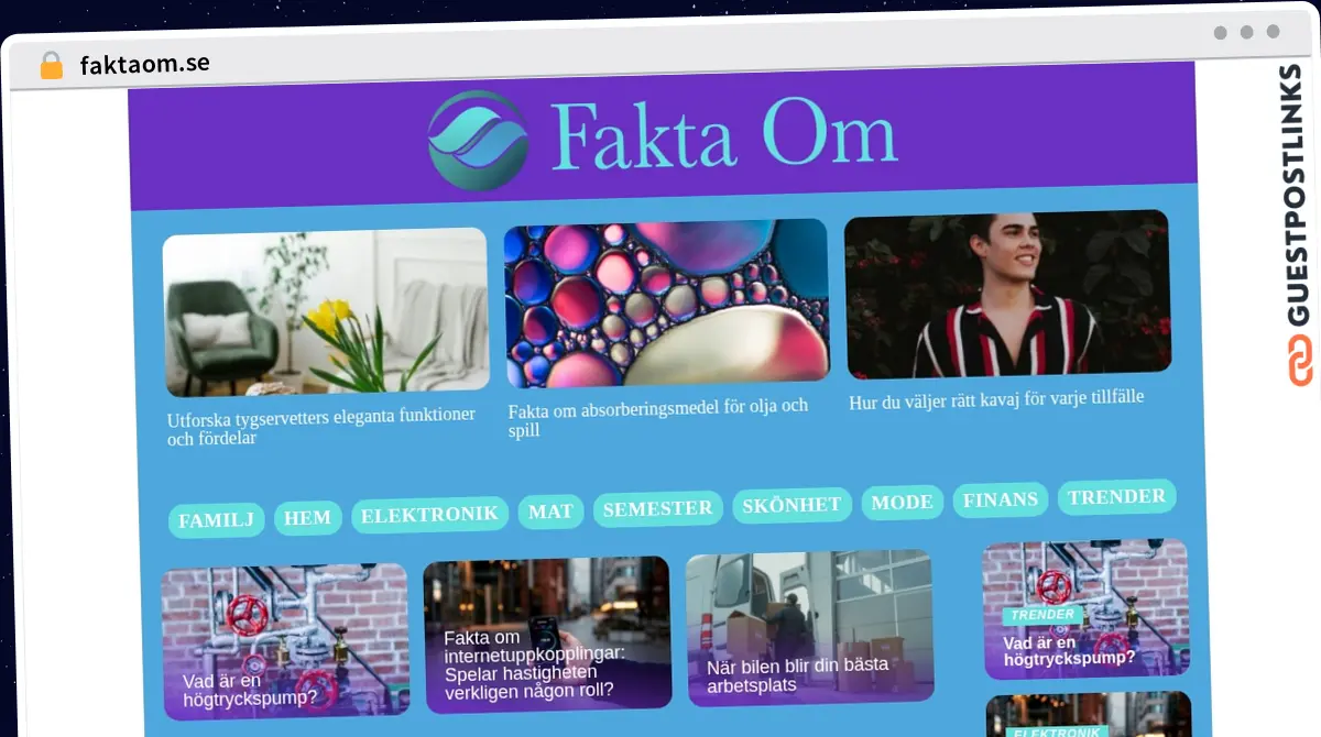 Publish Guest Post on faktaom.se