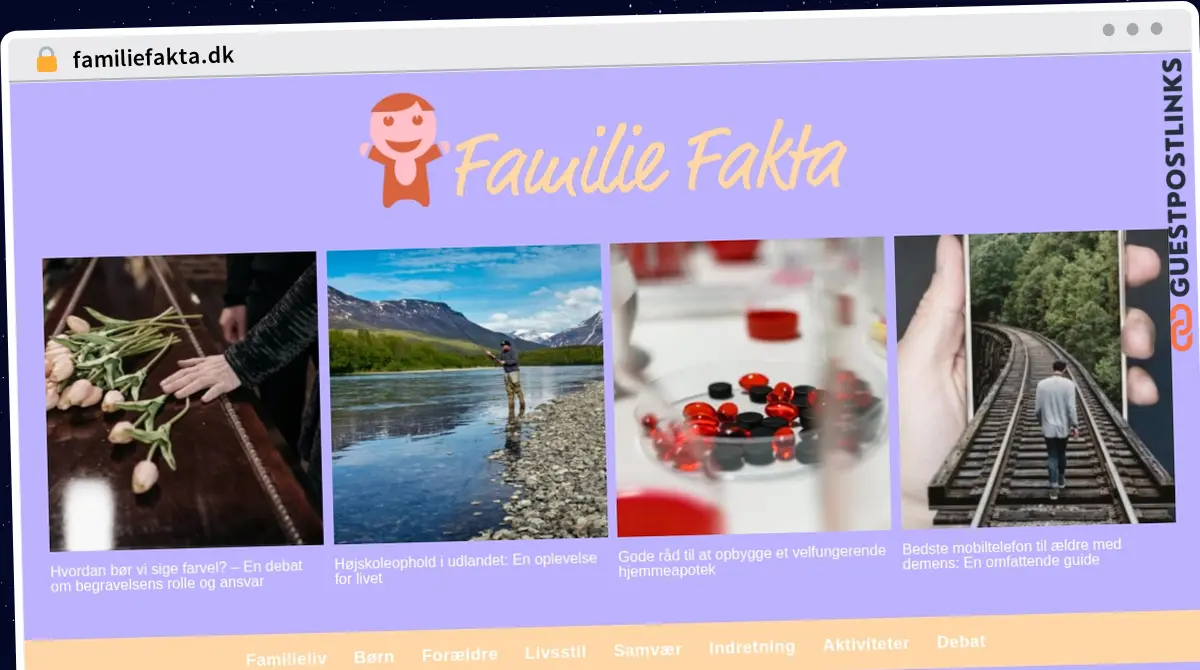 Publish Guest Post on familiefakta.dk