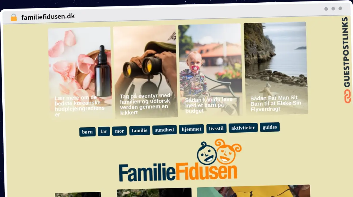 Publish Guest Post on familiefidusen.dk