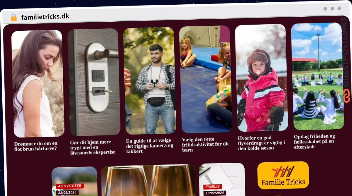 Publish Guest Post on familietricks.dk