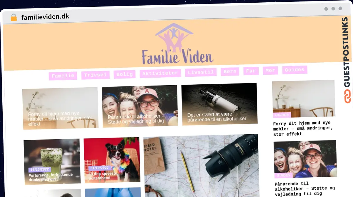 Publish Guest Post on familieviden.dk