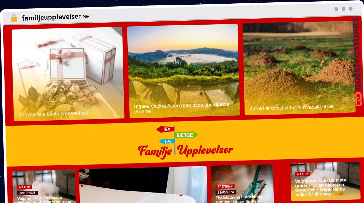 Publish Guest Post on familjeupplevelser.se