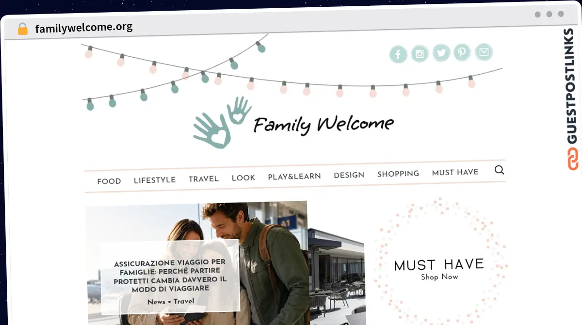Publish Guest Post on familywelcome.org